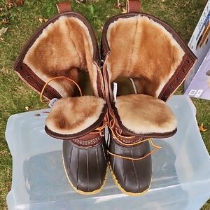 L.L. Bean Brown and Tan Men's Rain & Snow Boots